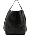 Sommet Leather Tote Bag In Black