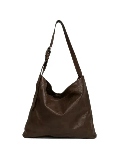 Sommet Lidia Leather Shoulder Bag In Brown