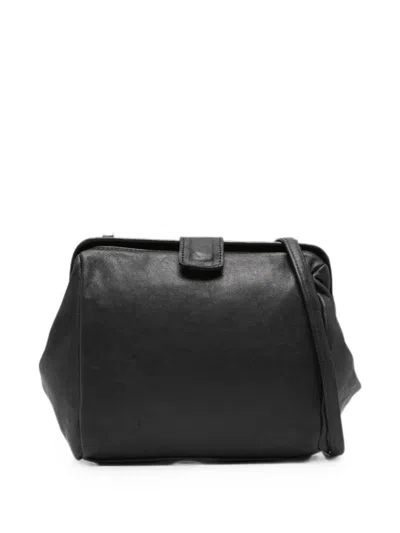 Sommet Luma Leather Shoulder Bag In Black