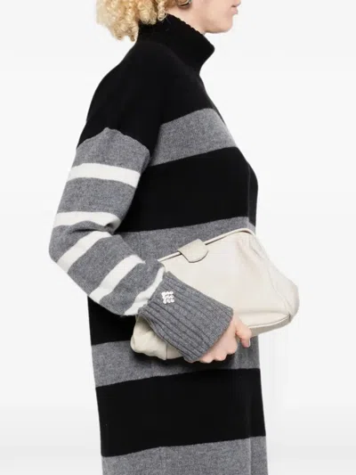 Sommet Luma Leather Shoulder Bag In Neutral