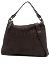 Sommet Medium Leather Tote Bag In Brown