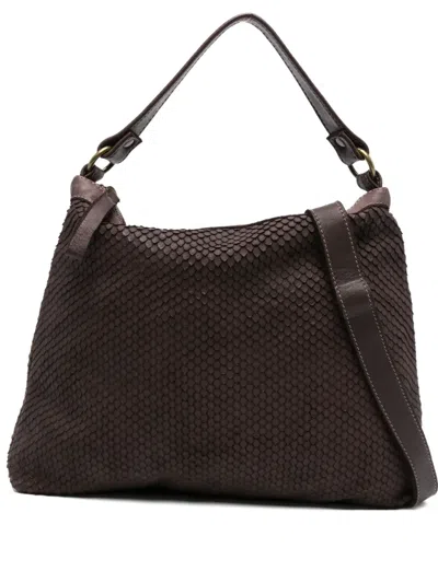Sommet Medium Leather Tote Bag In Brown