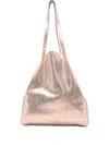 Sommet Metallic-leather Tote Bag In Gold