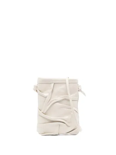 Sommet Mini Paloma Plum Draped Satchel Cross Body Bag In White