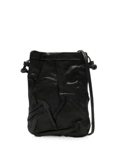 Sommet Paloma Plump Leather Shoulder Bag In Black