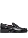 Sommet Penny-strap Leather Loafers In Black