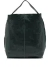 Sommet Raw-edge Leather Top-handle Tote Bag In Blue
