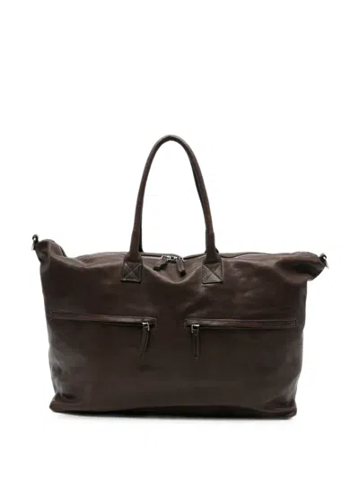 Sommet Santiago Washed-leather Holdall In Brown