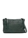 Sommet Small Textured Cross Body Bag In Green