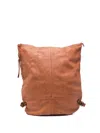Sommet Snakeskin-effect Leather Backpack In Brown