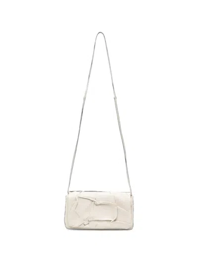 Sommet Soffietta Plump Leather Shoulder Bag In White