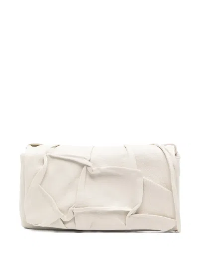 Sommet Soffietta Plump Ruched Crossbody Bag In White