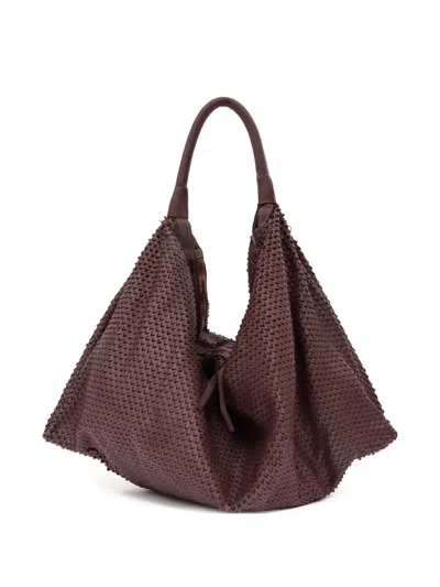 Sommet Textured Shoulder Bag In Brown