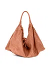 Sommet Textured Zip Shoulder Bag In Brown