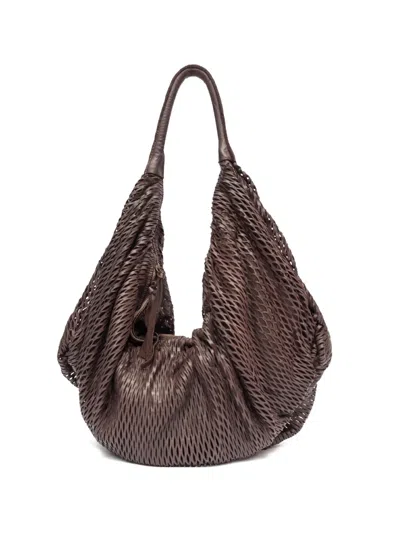 Sommet Woven Shoulder Bag In Brown