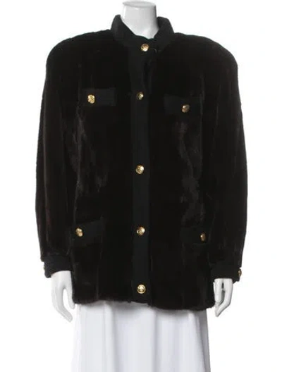 Pre-owned Somper Furs Faux Fur Coat In Black