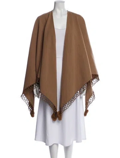 Pre-owned Somper Furs Mink V-neck Sweater In Brown