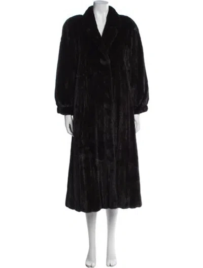Pre-owned Somper Furs Vintage Fur Coat In Black