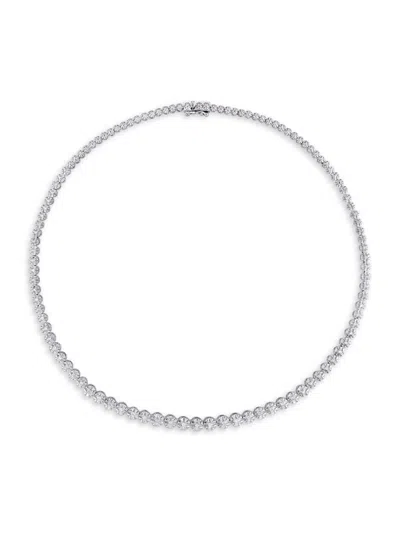 Sonatina Women's Sterling Silver & 1 Tcw Diamond Tennis Necklace