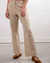 Sonder Haus Perfect Pants In Tan Gingham
