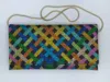 Sondra Roberts Bettina Clutch In Multi Crystal Plaid In Multi