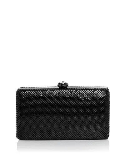 Sondra Roberts Rhinestone Box Clutch In Black/black