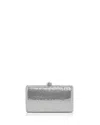 Sondra Roberts Metal Clutch In Silver/silver