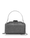 Sondra Roberts Rhinestone Embellished Clutch In Pewter