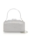 Sondra Roberts Rhinestone Embellished Clutch In Silver
