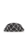 Sondra Roberts Satin Embellished Clutch In Black