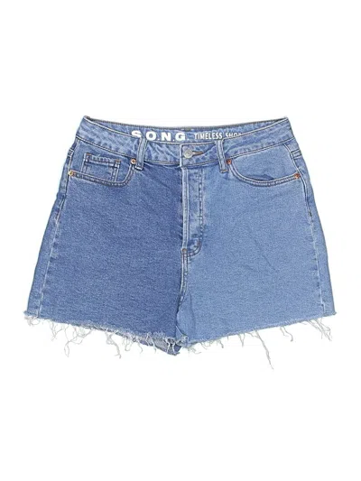 Pre-owned S.o.n.g. Denim Shorts In Blue