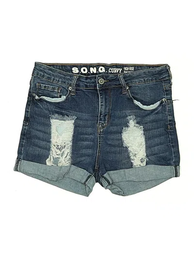 Pre-owned S.o.n.g. Denim Shorts In Blue