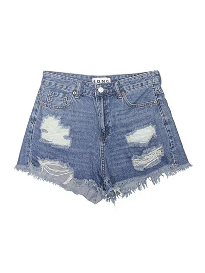Pre-owned S.o.n.g. Denim Shorts In Blue