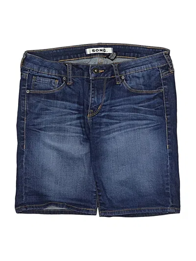 Pre-owned S.o.n.g. Denim Shorts In Blue
