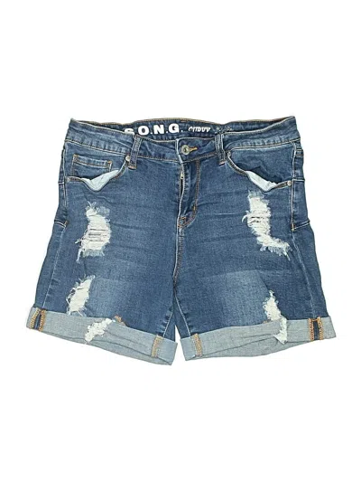 Pre-owned S.o.n.g. Denim Shorts In Blue