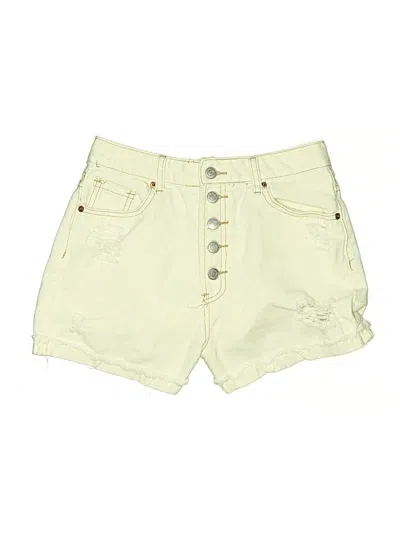 Pre-owned S.o.n.g. Denim Shorts In Ivory
