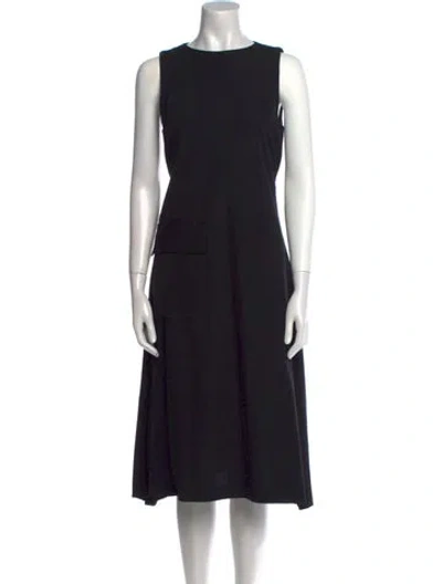 Pre-owned Song For The Mute 2016 Midi Length Dress In Black