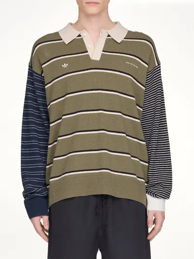 Song For The Mute X Adidas 007 Striped Long-sleeve Sweater In Multi