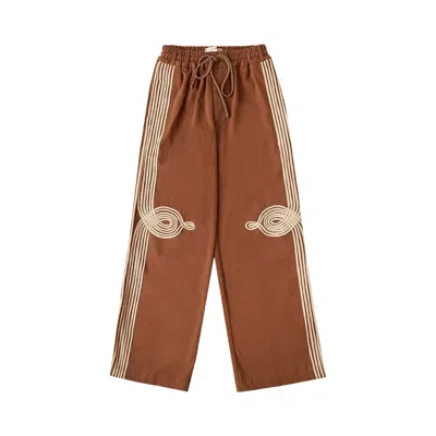 Pre-owned Song For The Mute Appliqué Relaxed Lounge Pant 'brown' | Men's Size 50