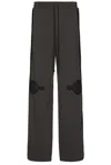 Song For The Mute S Washed Black Applique Relaxed-fit Cotton-jersey Jogging Bottoms In Multi