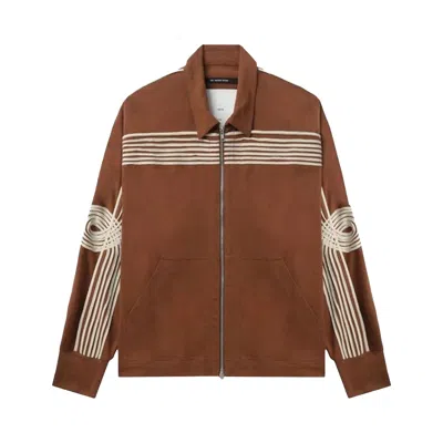Pre-owned Song For The Mute Applique Track Jacket 'brown' | Men's Size 54