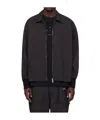Song For The Mute Black Quilted Track Jacket In Black