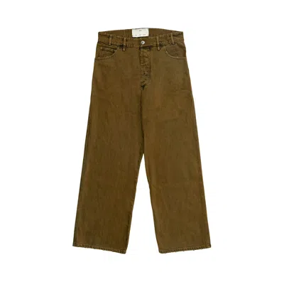 Pre-owned Song For The Mute Baggy Jeans 'sand' | Tan | Men's Size 50 In Brown