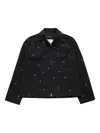 Song For The Mute Metal Bead Crop Patch Pocket Jacket Black In Black