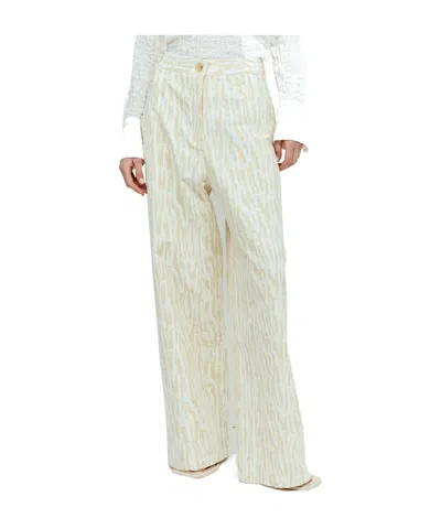 Song For The Mute Printed Pants In Beige
