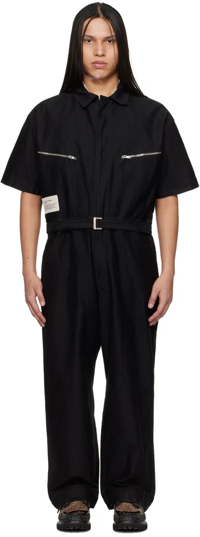 Song For The Mute Short-sleeve Jumpsuit In Black