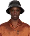 Song For The Mute Black Coated Bucket Hat In Black
