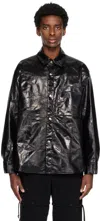 Song For The Mute Black Coated Jacket In Black