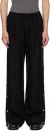 Song For The Mute Black Drape Studded Sweatpants In Black