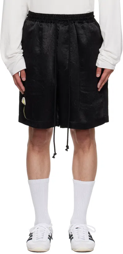 Song For The Mute Black Flower Elasticized Shorts